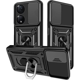 Yutwo Funda para Honor 90 Smart Carcasa, Protección de la Cámara Carcasa con Cubierta de Cámara Deslizante y Soporte de Anill