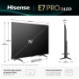 Hisense 55E7Q - QLED Smart TV 55 Pulgadas, Dolby Vision, Dolby Atmos, Modo Juego Plus, 60Hz VRR 120 fps, Modo Deportes,