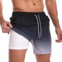 Danfiki Bañador Hombre Shorts de Baño Shorts de Playa Short de Verano 2 en 1 con Forro de Compresión y Malla Secado Rápido para