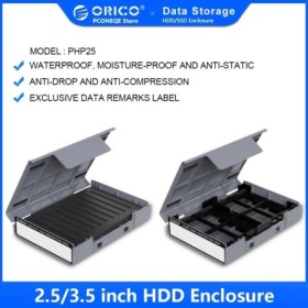ORICO 2,5 M.2 caja de protección de disco duro con etiqueta para 2,5 3