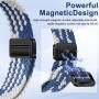 PaceBid Nylon Correa para Xiaomi Smart Band 9 Active (Xiaomi Mi Band 9 Active), Hombres Mujeres Trenzada Magnética Reloj de
