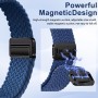 PaceBid Nylon Correa para Xiaomi Smart Band 9 Active (Xiaomi Mi Band 9 Active), Hombres Mujeres Trenzada Magnética Reloj de