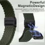 PaceBid Nylon Correa para Xiaomi Smart Band 9 Active (Xiaomi Mi Band 9 Active), Hombres Mujeres Trenzada Magnética Reloj de