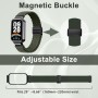PaceBid Nylon Correa para Xiaomi Smart Band 9 Active (Xiaomi Mi Band 9 Active), Hombres Mujeres Trenzada Magnética Reloj de