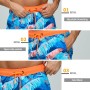 EDOTON Bañador para Hombre Bañador Pantalones Cortos de Playa de Secado Rápido Ajustables con Bolsillos Bañador con Estampado