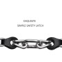 PINHEN Compatible para Xiaomi Smart Band 8/9 Band,Correa de repuesto Anillo de acero inoxidable Cadena de cuero Miband 8