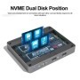Carcasa Dual Bay NVMe SATA SSD M.2 caja de disco duro Dual NVMe 10Gbps