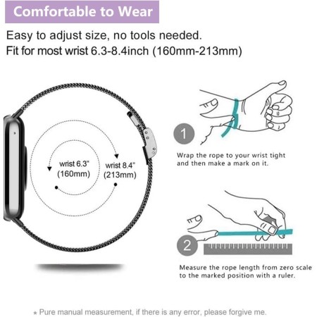 KoGiio Correa para Xiaomi Mi Band 9 Pro/Xiaomi Smart Band 9 Pro/Smart Band 8 Pro/Mi Band 8 Pro, Pulsera Repuesto Metal De Acero
