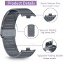 KoGiio Correa para Xiaomi Mi Band 9 Pro/Xiaomi Smart Band 9 Pro/Smart Band 8 Pro/Mi Band 8 Pro, Pulsera Repuesto Metal De Acero