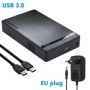 Caja HDD de 3,5 pulgadas, adaptador SATA a USB 3,0, disco duro externo