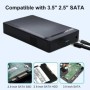 Caja HDD de 3,5 pulgadas, adaptador SATA a USB 3,0, disco duro externo