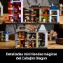 LEGO Harry Potter Tiendas Mágicas del Callejón Diagon Maqueta para Adultos y 12 Micro Figuras de Colección, Autobús Noctámbulo,