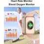 Dakofied Smartwatch con Llamadas Bluetooth,Reloj Inteligente Hombre Mujer,Smart Watch Smart Watch Pulsómetro,Monitor de