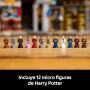 LEGO Harry Potter Tiendas Mágicas del Callejón Diagon Maqueta para Adultos y 12 Micro Figuras de Colección, Autobús Noctámbulo,