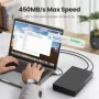 Caja HDD de 3,5 pulgadas SATA a USB 3,0, lector de disco duro externo 