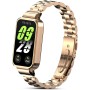 RenSheng Correa para Redmi Smart Band 3 Pulsera, Correa de Metal Compatible con Xiaomi Smart Band 9 Active Correa Pulsera de