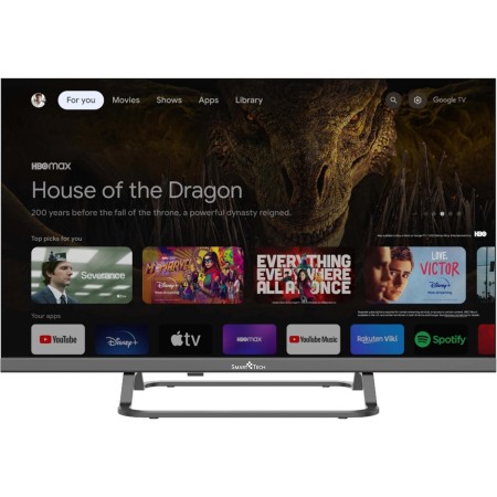 Smart Tech TV LED HD 32" (80 cm) Smart TV Google 32HG01V HDMI, USB, Resolución: 1366 x 768, Modelo 2024