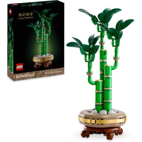 LEGO Botanical Bambú de la Suerte Planta Artificial de Interior, Decoración del Hogar y Oficina, Maqueta para Construir para