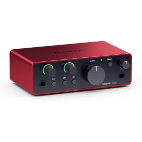 Focusrite Scarlett Solo 4.ª gen. interfaz de audio USB para guitarristas, cantantes o productores. Grabación con sonido de