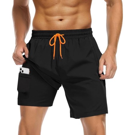 Bañadores Hombre Transpirable,Bañadores para Hombre con Forro de Malla y Cordón Ajustable, Bañador Hombre de Secado Rápido