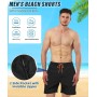 Bañadores Hombre Transpirable,Bañadores para Hombre con Forro de Malla y Cordón Ajustable, Bañador Hombre de Secado Rápido