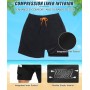 Bañadores Hombre Transpirable,Bañadores para Hombre con Forro de Malla y Cordón Ajustable, Bañador Hombre de Secado Rápido