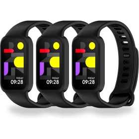 BABEJIA 3PCS Correas Compatible con Xiaomi Smart Band 9 Active & Redmi Band 3, Pulseras de TPU Suave, Regulable, con Conectores