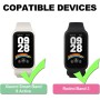 BABEJIA 3PCS Correas Compatible con Xiaomi Smart Band 9 Active & Redmi Band 3, Pulseras de TPU Suave, Regulable, con Conectores