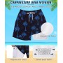 Bañadores Hombre Transpirable,Bañadores para Hombre con Forro de Malla y Cordón Ajustable, Bañador Hombre de Secado Rápido