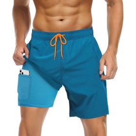 Bañadores Hombre Transpirable,Bañadores para Hombre con Forro de Malla y Cordón Ajustable, Bañador Hombre de Secado Rápido
