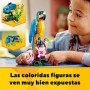 LEGO Creator 3 en 1 Loro Exótico, Pez o Rana, Figuras de Animales de Juguete para Construir, Regalo para Niños y Niñas de 7 Años