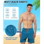 Bañadores Hombre Transpirable,Bañadores para Hombre con Forro de Malla y Cordón Ajustable, Bañador Hombre de Secado Rápido