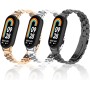 SeNool Correa de Metal para Xiaomi Smart Band 9 Pro/8 Pro, Pulsera de Repuesto de Acero Inoxidable para Redmi Watch 5/4 - Plata