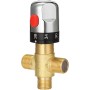 Válvula de mezcladora de ducha termostática de latón ajustable 1/2 válvula de mezcla de agua ideal para baño de baño de cocina