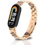 SeNool Correa de Metal para Xiaomi Smart Band 9 Pro/8 Pro, Pulsera de Repuesto de Acero Inoxidable para Redmi Watch 5/4 - Plata