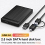 Caja HDD SATA a USB3.0/Typec, fundas para discos duros móviles para al