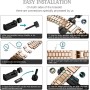SeNool Correa de Metal para Xiaomi Smart Band 9 Pro/8 Pro, Pulsera de Repuesto de Acero Inoxidable para Redmi Watch 5/4 - Plata