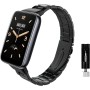 SeNool Correa de Metal para Xiaomi Smart Band 9 Pro/8 Pro, Pulsera de Repuesto de Acero Inoxidable para Redmi Watch 5/4 - Plata