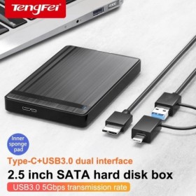 Caja HDD SATA a USB3.0/Typec, fundas para discos duros móviles para al