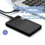 Caja HDD SATA a USB3.0/Typec, fundas para discos duros móviles para al