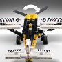 LEGO Technic Avioneta Maqueta de Avión de Juguete, Modelo de Aeroplano con Diseño de Cebra, Juego de Ingeniería, Regalo de