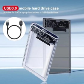 Caja HDD 2,5 SSD SATA a USB 3,0 tipo C 3,1 con adaptador de 5Gbps carc