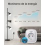 GHome Smart Enchufe Inteligente,Smart Alexa Plug Compatible con Alexa Google Home,Control Remoto por APP,Mide el Consumo de