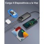Power Bank Bateria Externa 10000mAh, 3A Carga Rapida Bateria Portatil USB-C in&out con 4 Salidas, Cargador Portatil con Cable