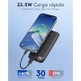 Power Bank, Slim Bateria Externa 4.5A de Alta Velocidad 10000mAh 22.5W, Bateria Portatil con Entrada y Salida USB C de Alta