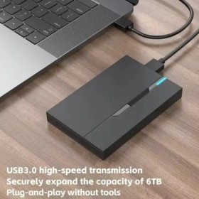 Caja de disco duro externo de 2,5" con interfaz USB 3.0/3.1 compatible