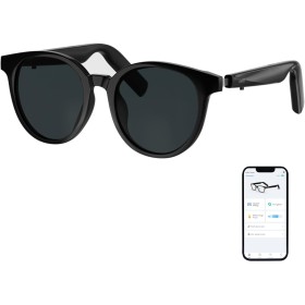 GetD Gafas Bluetooth,Open-Ear Smart Glasses, Gafas de Sol polarizadas Grandes, Bluetooth5.4 Audio Glasses, Anti-Sound Leakage,