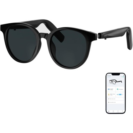 GetD Gafas Bluetooth,Open-Ear Smart Glasses, Gafas de Sol polarizadas Grandes, Bluetooth5.4 Audio Glasses, Anti-Sound Leakage,