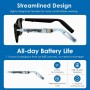 GetD Gafas Bluetooth,Open-Ear Smart Glasses, Gafas de Sol polarizadas Grandes, Bluetooth5.4 Audio Glasses, Anti-Sound Leakage,