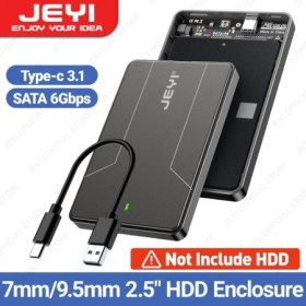 JEYI Caja de disco duro externo de 2,5 pulgadas tipo C 3,1 a SATA III 